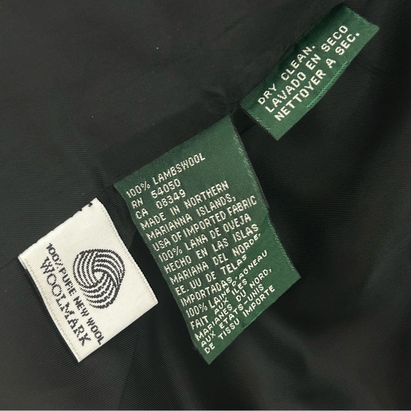 VINTAGE RALPH LAUREN Houndstooth Wool Zip-Up Jacket Blazer - Picture 5 of 5